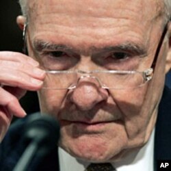 Former National Security Advisor Brent Scowcroft on Capitol Hill in Washington. (2007 File Photo)