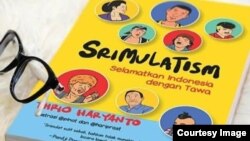 Buku “Srimulatism” tentang sejarah, jatuh bangun dan kumpulan lawakan Srimulat karya Thrio Haryanto dan Hari Prast yang dirilis April lalu. Hari Past akan meluncurkan versi komiknya dalam waktu dekat. (Courtesy: Hari Prast)