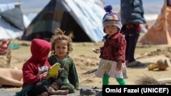 عکس آرشیف از یک کمپ بیجاشدگان داخلی در افغانستان
