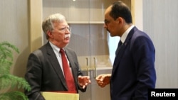 Savetnik za nacionalnu bezbednost SAD Džon Bolton i njegov turski kolega Ibrahim Kalin tokom sastanka u predsedničkoj palati u Ankari, Turska, 8. januara 2019.