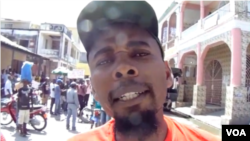 PetroChallengers protest leader in Les Calles, Carvens Laguerre, June 7, 2019. (J.H. Eliscar/VOA)