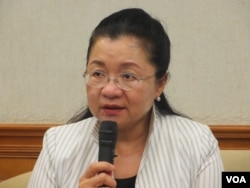 台湾在野党民进党立委田秋蓳（美国之音张永泰拍摄）
