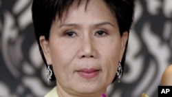 FILE - This June 2005 file photo, shows Juthamas Siriwan, the former governor of the Tourism Authority of Thailand.