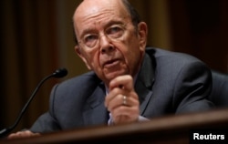 FILE - U.S. Commerce Secretary Wilbur Ross testifies before a Senate Finance hearing on "Current and Proposed Tariff Actions Administered by the Department of Commerce" on Capitol Hill in Washington, June 20, 2018.