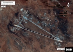 U.S. forces are said to have targeted Shayrat Airfield in western Syria, in retaliation for the chemical weapons attack that American officials believe Syrian government aircraft launched on a rebel-held town with a nerve gas, possibly sarin.