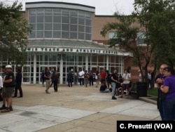 Counter protest groups gather for a 3km walk to the Boston Common.