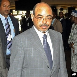Ethiopian Prime Minister Meles Zenawi attenede a three day African Union summit at the UN headquarters in Addis Ababa on 2 Feb 2010. AFP PHOTO/ SIMON MAINA