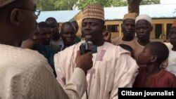 Onarebul Sa'adu Gambomi yana magana da wakilin Muryar Amurka a Maiduguri