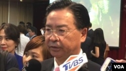 台湾外长吴钊燮说，台湾在下个月的联大联大会议上将寻求以一个最恰当的方式来呈现台湾对联合国的诉求。（美国之音萧洵拍摄）