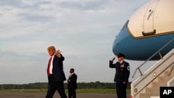 도널드 트럼프 미국 대통령이 24일 뉴저지를 방문했다.