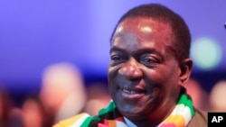 Le Président zimbabwéen Emmerson Mnangagwa 
