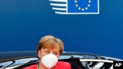Nemačka kancelarka Angela Merkel na letnjem samitu Evropske unije u Briselu 20. jula 2020.