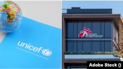 ইউনিসেফ ও এমএসফ এর লোগো