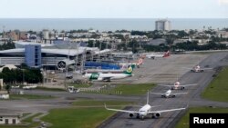 An aerial view of the International Airport of Recife, northeastern Brazil, April 6, 2014. Recife is one of the host cities for the 2014 World Cup. 