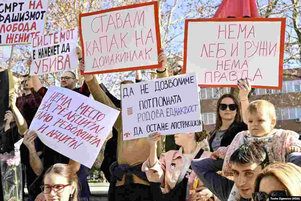 Better social rights, safety and justice were demanded at the The International Women's day protest in Skopje, 8th of March, 2025