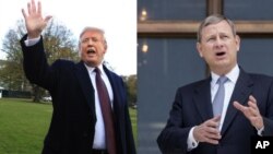 Predsednik SAD Donald Tramp i predsednik Vrhovnog suda SAD Džon Roberts