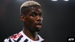 Paul Pogba de Manchester United lors d'un match contre le PSG, France, le 20 octobre 2020. 