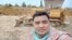 Sok Oudom, pictured at a construction site, is the owner of Rithysen radio station and a local citizen journalist in Kampong Chhnang province, Cambodia. (Courtesy of Facebook)