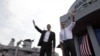Republican presidential candidate, former Massachusetts Gov. Mitt Romney, right, and vice presidential candidate Wisconsin Rep. Paul Ryan, R-Wis., wave at the crowd during a campaign event, Aug. 11, 2012 in Norfolk, Va.