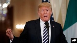 Presiden Amerika Serikat Donald Trump di Gedung Putih, Washington, D.C., 30 Juli 2018.