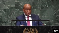 FILE - In this Sept. 28, 2019, photo, Lesotho Prime Minister Thomas Motsoahae Thabane addresses the 73rd session of the General Assembly at the United Nations in New York.