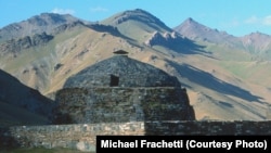 A Silk Road caravan stop high in the mountains of Kyrgyzstan. New research suggests mountain-dwelling nomads developed an important middle link between East and West.