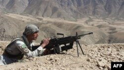 2018年3月31日阿富汗安全部队成员参加巴达赫尚省军事行动。