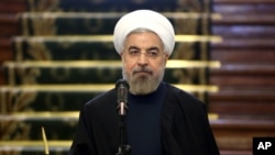 FILE - Iranian President Hassan Rouhani.