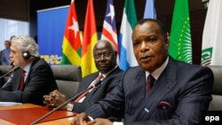 Le président Denis Sassou Nguesso du Congo, 3 mars 2015. EPA/JULIEN WARNAND