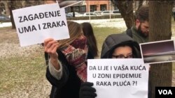 Protesters in Sarajevo