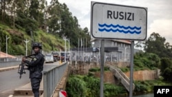 La rivière Rusizi le long des frontières du Rwanda, de la RDC et du Burundi. (Photo AFP / 17 février 2025)