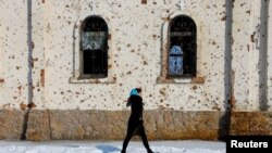 Украина, регион Доњецк под руска контрола. Февруари 25, 2025 година.