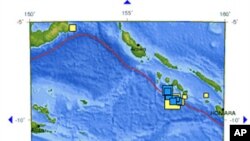 Location of Solomon Islands earthquake