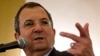 Israel's Defense Minister Ehud Barak delivers a speech to the Foreign Press Association members in Jerusalem, April 30, 2012.