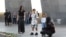 ARMENIA -- Reality TV personality Kim Kardashian and her sister Kourtney Kardashian with children visit Tsitsernakaberd Armenian Genocide Memorial in Yerevan, October 8, 2019