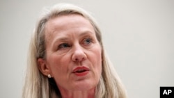 Wakil Asisten Menteri Luar Negeri AS Alice Wells, dalam sebuah rapat dengar pendapat di Capitol Hill, Washington, 19 September 2019.