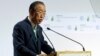 United Nations Secretary General Ban Ki-moon delivers a speech for the opening day of the World Climate Change Conference 2015 (COP21) at Le Bourget, near Paris, France, Nov. 30, 2015. 