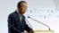 United Nations Secretary General Ban Ki-moon delivers a speech for the opening day of the World Climate Change Conference 2015 (COP21) at Le Bourget, near Paris, France, Nov. 30, 2015. 