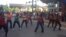 AfroMob performs contemporary African dance for surprised spectators