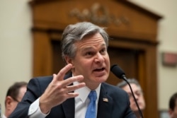 FILE - FBI Director Christopher Wray testifies before the House Judiciary Committee on Capitol Hill, Feb. 5, 2020 in Washington.