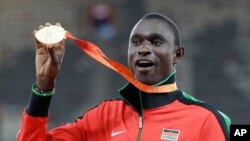 Le Kenyan David Rudisha vainqueur du 800m à Rio.