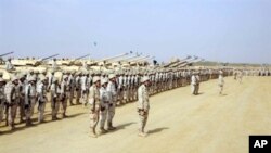Saudi Press Agency file photo shows Saudi soldiers during visit by King Abdullah bin Abdul Aziz to Jizan Province, 2 December 2, 2009.