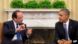 Francois Hollande et Barack Obama, 11 fevrier 2014