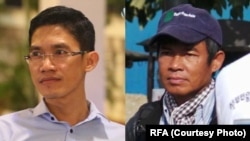 រូប​ឯកសារ៖ លោក យាង សុធារិន ហៅ​យាង សុជាមេត្តា និង​លោក អ៊ួន ឈិន អតីត​អ្នកសារព័ត៌មាន​អាស៊ី​សេរី​ដេល​ត្រូវ​បាន​ដោះលែង​ឲ្យ​នៅ​ក្រៅ​ឃុំ​ជា​បណ្តោះ​អាសន្ន។