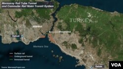 Marmara tunneli xaritasi