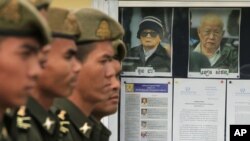 Nuon Chea, 86, and Khieu Samphan, 83, are facing atrocities crimes charges, including genocide, for their leadership roles in the regime.

