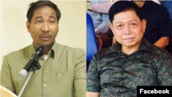 លោក ​ស៊ូ អារ៉ាហ្វាត់ (ឆ្វេង) អភិបាលរងខេត្តបាត់ដំបង និងឧកញ៉ា សង ថន (ស្តាំ) ដែលជាប់ពាក់ព័ន្ធនឹងករណីដីធ្លីនៅស្រុកគាស់ក្រឡ ខេត្តបាត់ដំបង ត្រូវបានតុលាការចោទប្រកាន់បទល្មើសមួយចំនួនរួមទាំង «បទសូកប៉ាន់»។ (រូបថតដកស្រង់ពីបណ្តាញសង្គមហ្វេសប៊ុក)