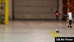 This picture, taken from a US military website, shows an airmen with the 11th Security’s forces Squadron at Joint Base Andrews using a Chinese-made DJI drone in March 2019.