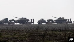 Ukraina tanklari Lugansk viloyatiga jo'natilmoqda, 12-dekabr, 2021-yil