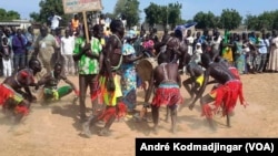 La danse traditionnelle Mousseye Kodoma, une éthnie du sud du Tchad et une partie du Cameroun, Bongo, 18 novembre 2017. (VOA/André Kodmadjingar)